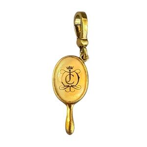 Juicy Couture Mirror Rare Rhinestone & Gold Tone Charm